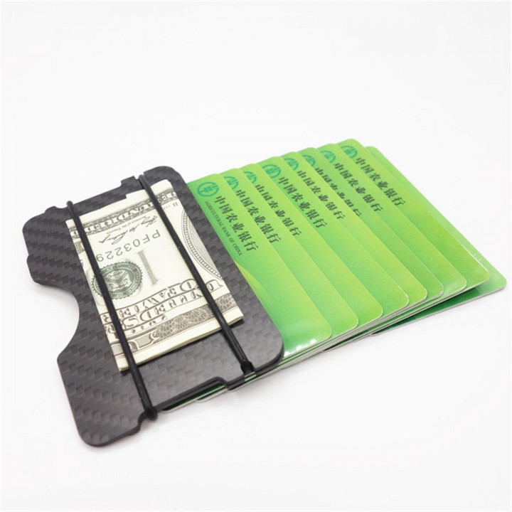 Slim Aluminium Credit Card Holder Money Clip RFID Blocker