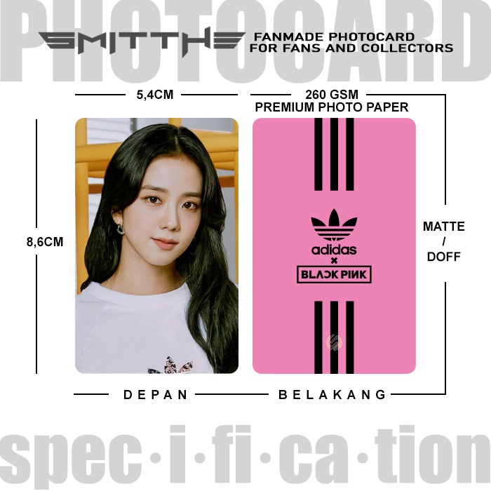 Photocard BP Lisa Rose Sporty Look PT1 Kartu Koleksi KPOP Photo Card