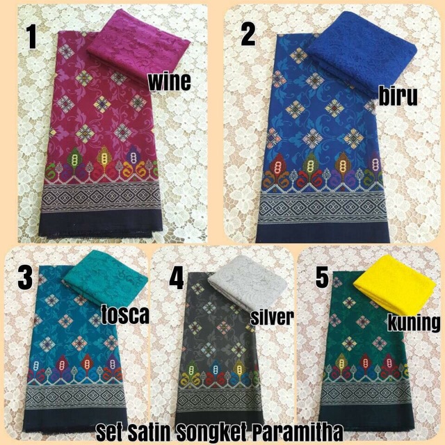 Set satin songket paramitha