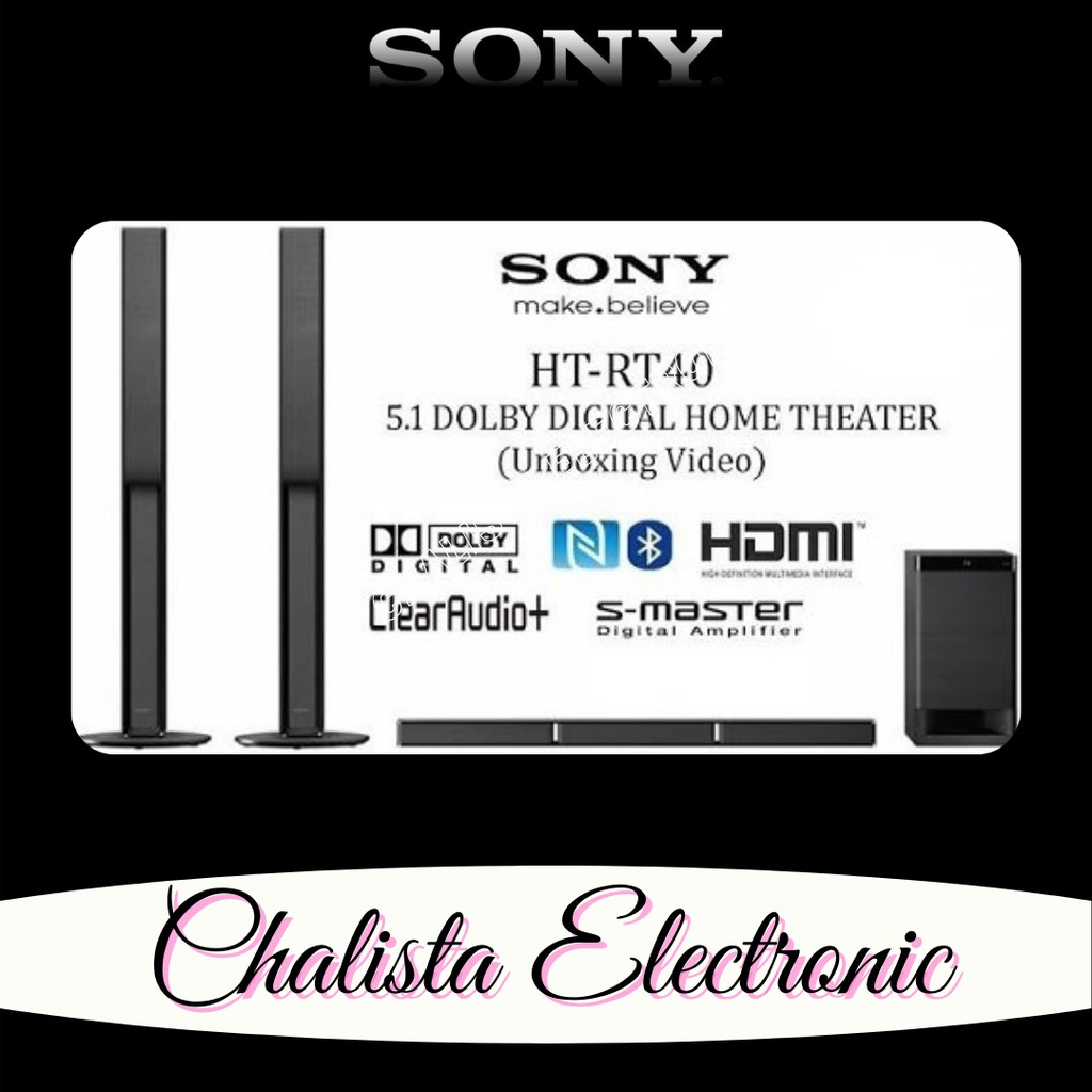 SONY Home Theater HT-RT40 Bluetooth 600W 5.1ch HDMI USB OPTICAL HTRT40