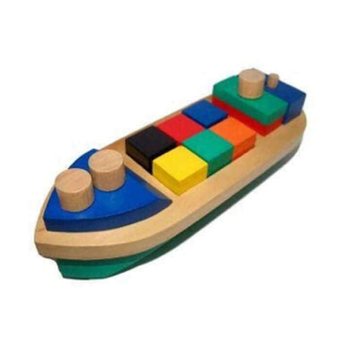 Mainan Edukatif / Edukasi Anak - Balok Kayu - Balok Bangun Perahu