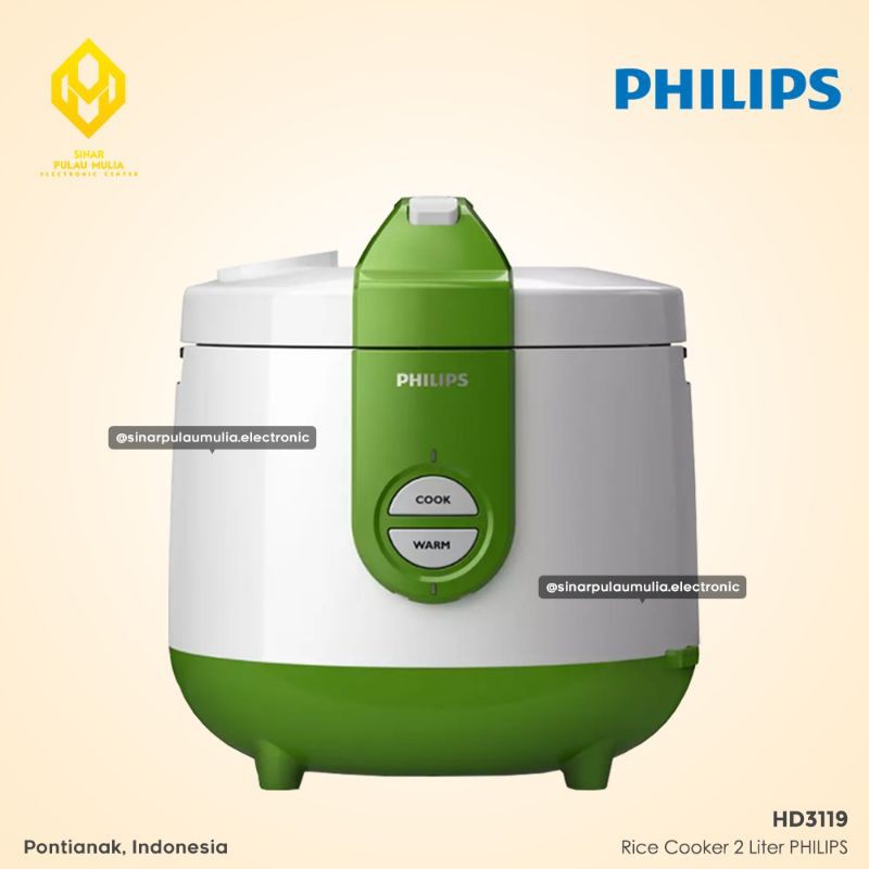 Philips Rice Cooker Magic Com Penanak Nasi 2 Liter -  HD3119/30 / HD 3119 / 30 / HD3119 / 30 / HD 31