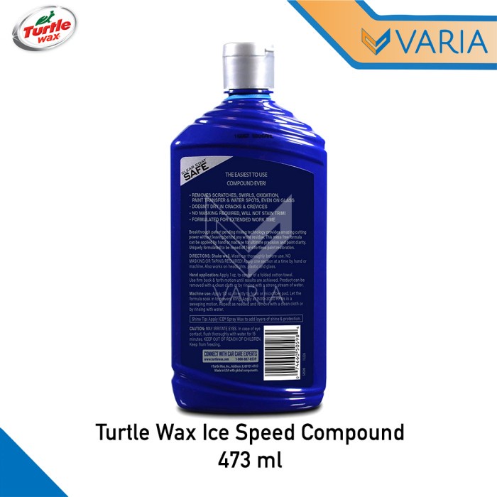 Turtle Wax Ice Speed Compound 473 ml Poles Penghilang Baret Body Mobil