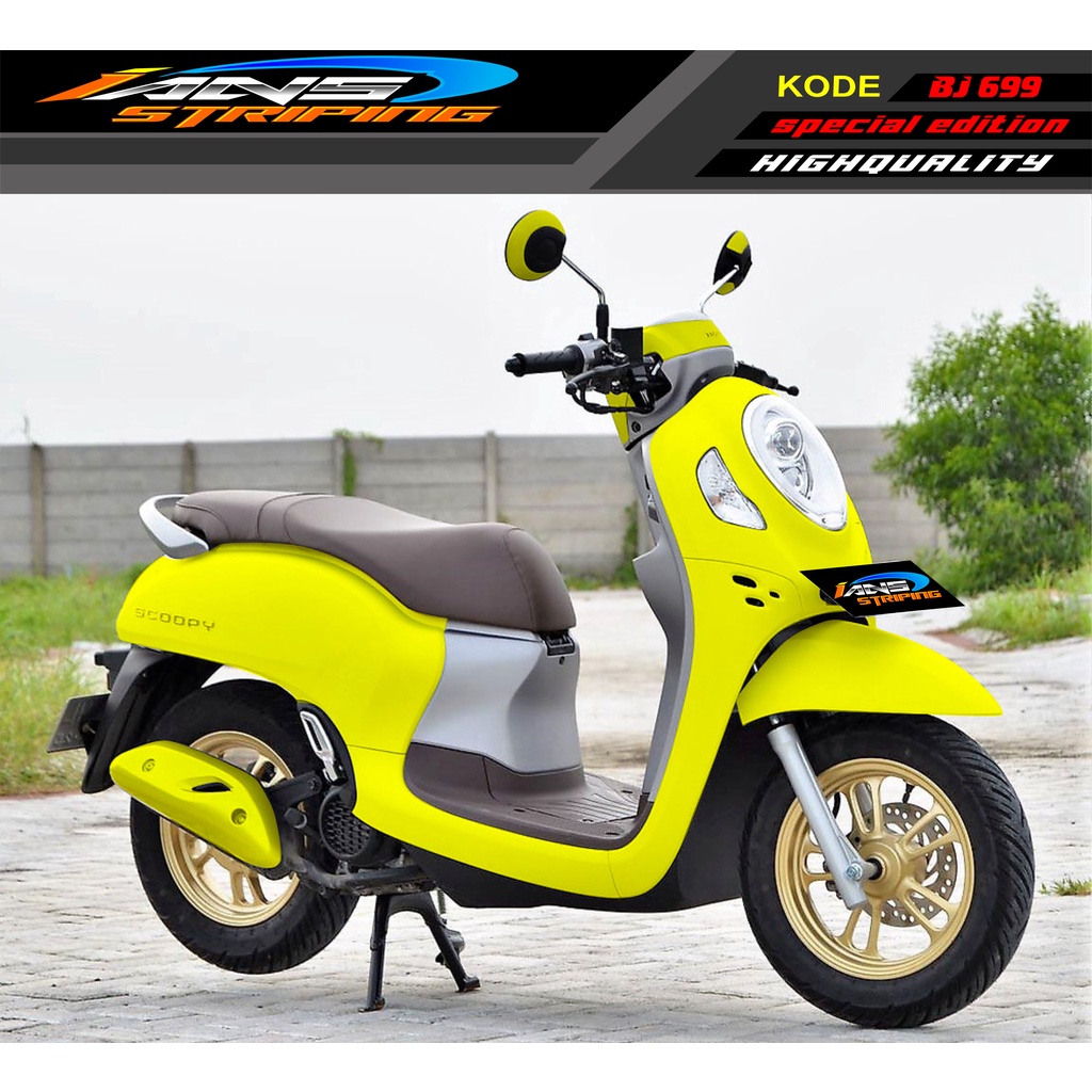 DECAL STIKER HONDA SCOOPY FULL BODY TERBARU / STICKER VARIASI SCOOPY FULL WARNA UNGU / STICKER TERMURAH