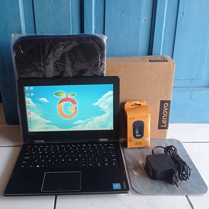 Lenovo Ideapad 310s-11IAP Slim Tipis 12 inch SSD 128GB Windows 10 Netbook Second Fullset