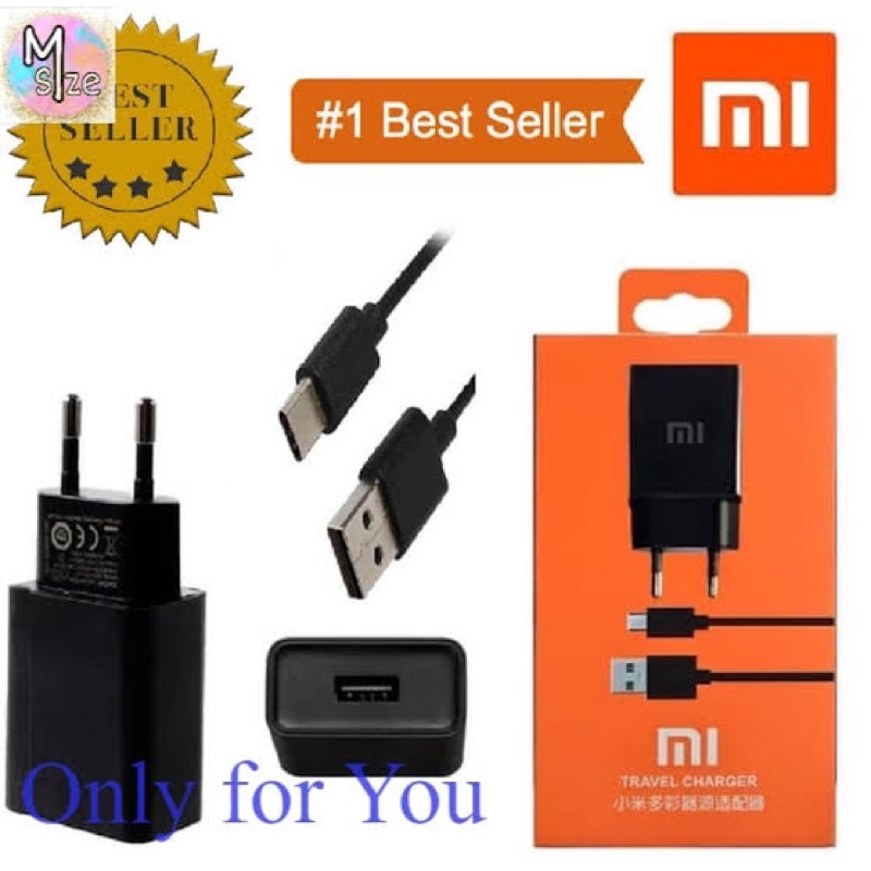 CHARGER XIAOMI MI6 ORIGINAL 5v 2A FAST CHARGING MICRO &amp; TYPE C TC XIAOMI QC 3.0