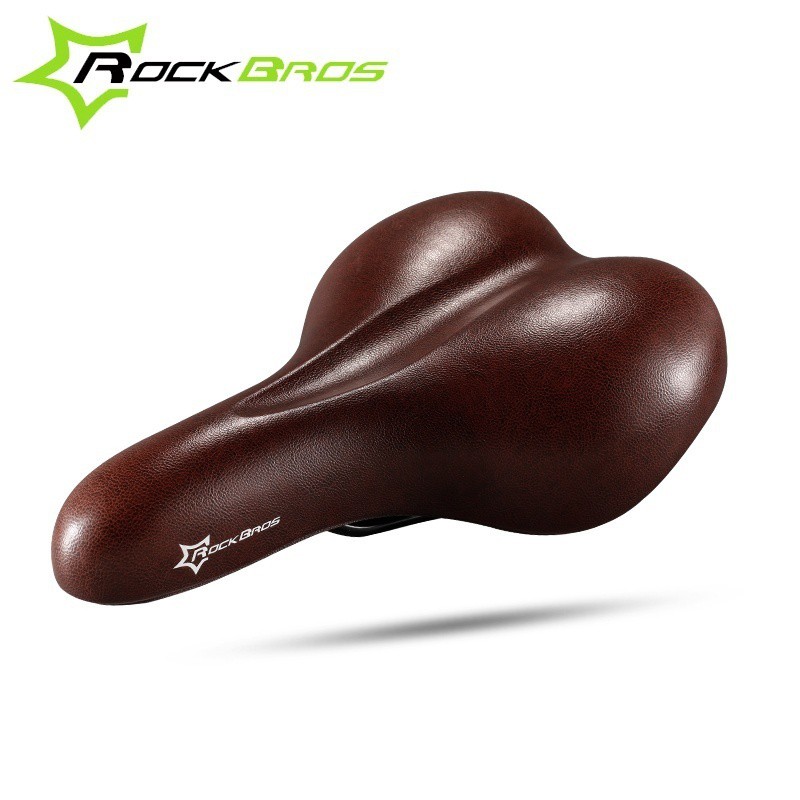 RockBros Cycling Bicycle Saddle Seat Soft Comfort Bike Riding Saddle Brown