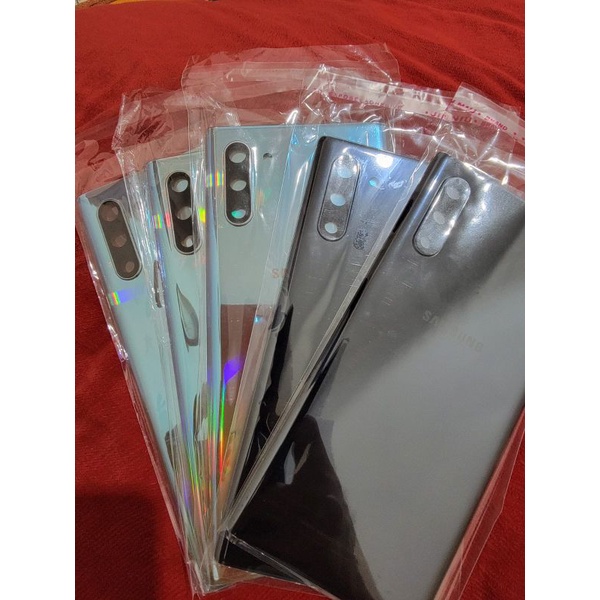 BACKDOOR HP SAMSUNG NOTE 10 PLUS ORIGINAL WARNA BIRU DAN HITAM