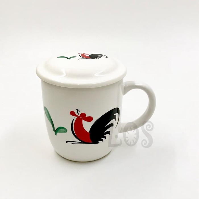 Cangkir Teh-Kopi Keramik Ayam Versi 2 +Tutup (00311.00037)