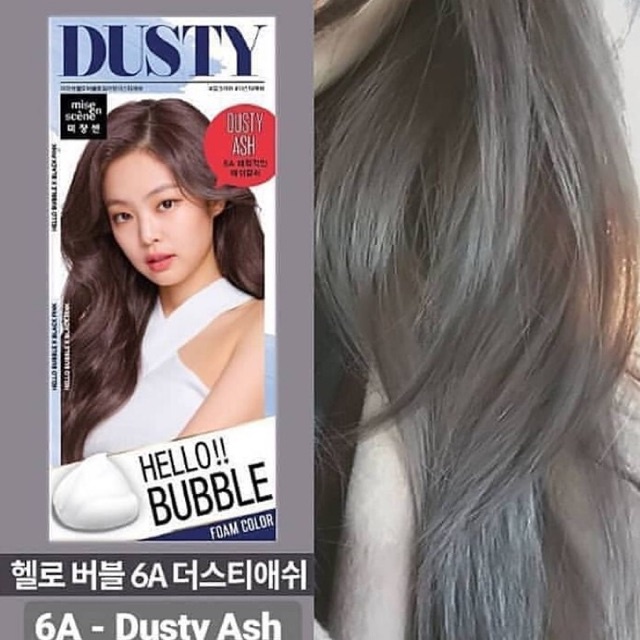 Mise en Scene Hello Bubble Hair Coloring Dusty Ash Cat Rambut Abu