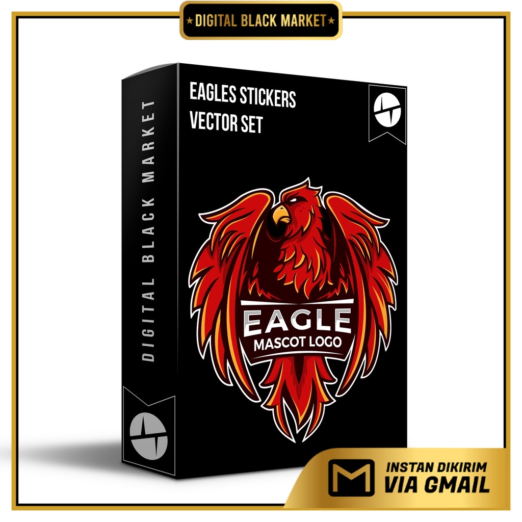 Eagles Stickers Set Vector - Coreldraw