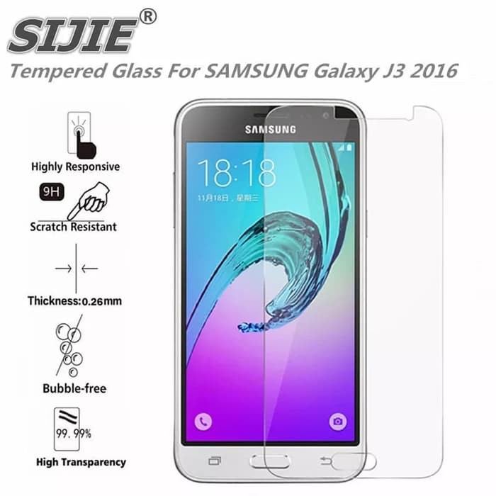 TEMPERED GLASS SAMSUNG J3 2016 J310 ANTI GORES KACA FULL BENING-SCREEN GUARD PROTECTOR