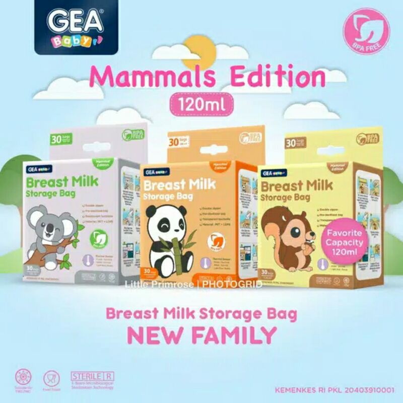 GEA Baby KANTONG ASI 120 ml dan Natural mom 100 ml PROMO