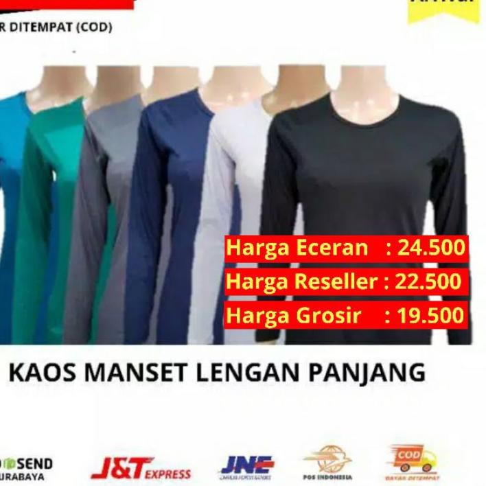 ✱ MANSET BAJU LENGAN PANJANG / INNER DEKER / KAOS POLOS WANITA ➫
