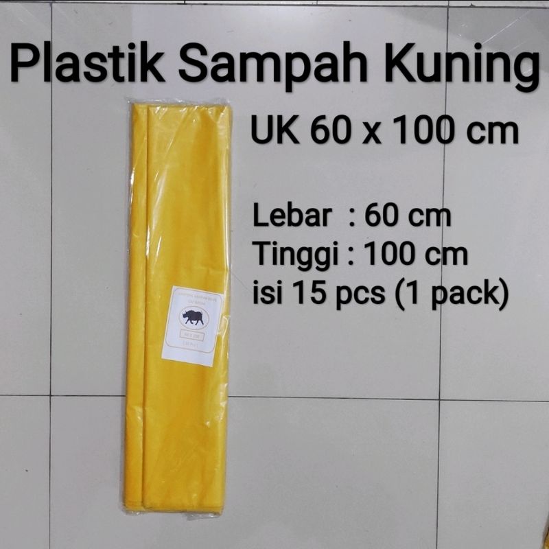plastik sampah kuning/kantong sampah medis 60x100