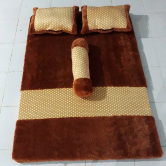 Kasur Lipat Lampu LED Bulu Rasfur Karakter Bisa Di Cuci Cocok Untuk Alas Lantai Anak Anak Anda