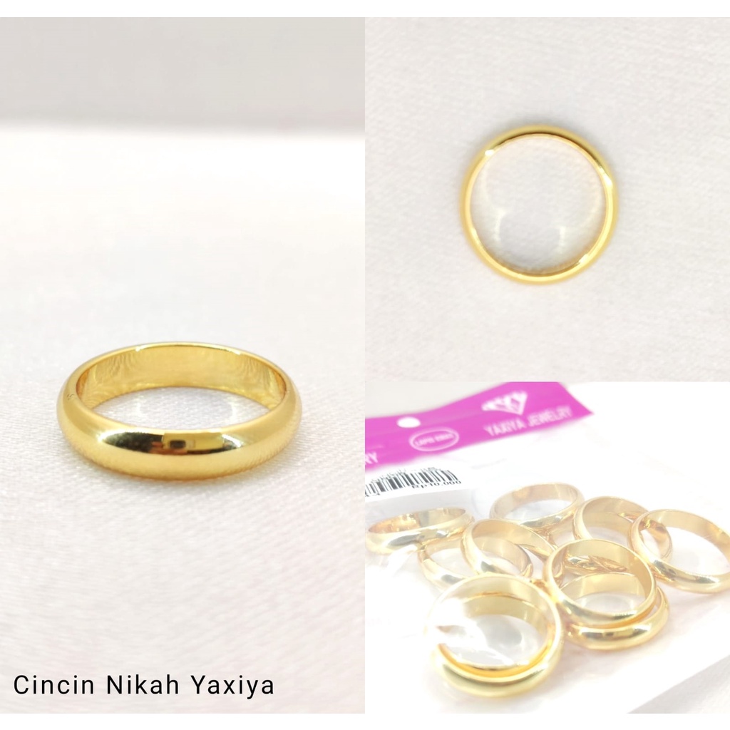 Cincin Nikah 18k Lapis Emas 999 Asli Anti Luntur