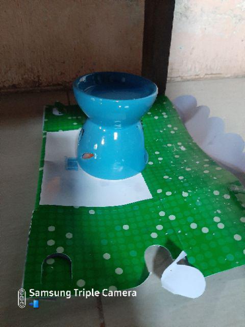 Paket 2 Tungku Aromaterapi Bentuk Sedang Mangkuk Keramik Full Glasir