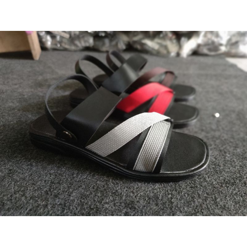 Brody BRAVO Sandal pria casual  sandal slop puyuh kekinian model birken ban dua-Abu2