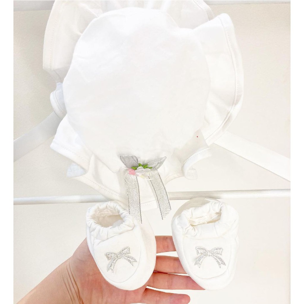 PURE WHITE Baju Dress Rok Topi Sepatu Pergi Lucu Fashion Anak Bayi Perempuan Cewek Terlaris Murah-1