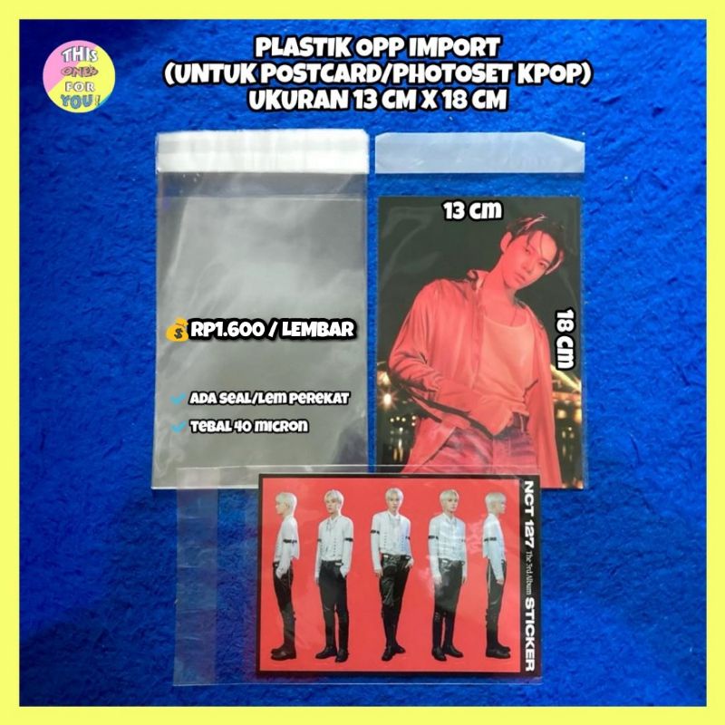 [READY] PLASTIK OPP / SLEEVE SEAL IMPORT KOREA SELLKOR TEBAL 40 MICRON UNTUK POSTCARD & 4*6 PHOTOSET
