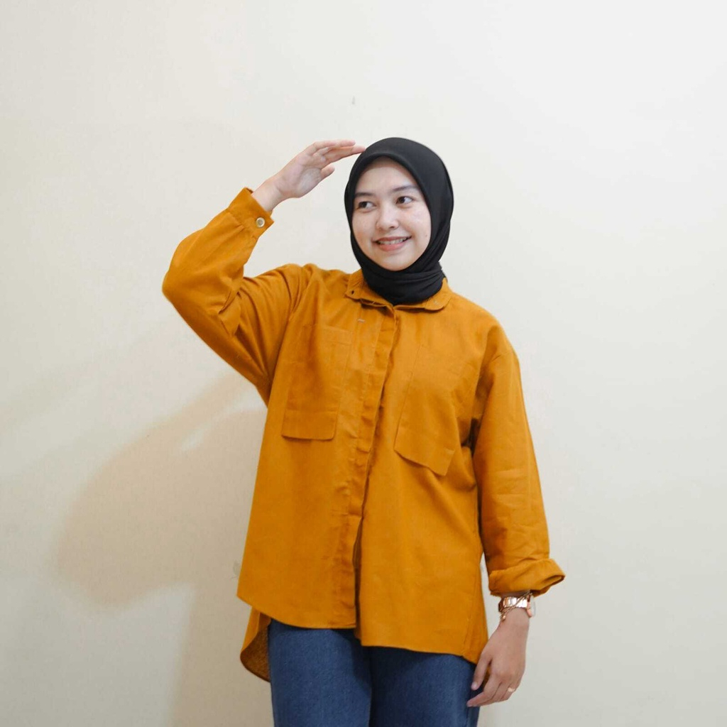 WOW-Kiyomi Linen Kemeja Wanita / Kemeja Linen / Atasan Wanita