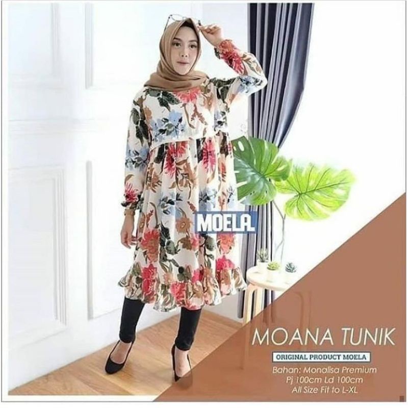 PROMO TUNIK LOUIS PREMIUM MONALISA//TUNIK MONALISA MOTIF BUNGA//TUNIK KEKINIAN TERLARIS