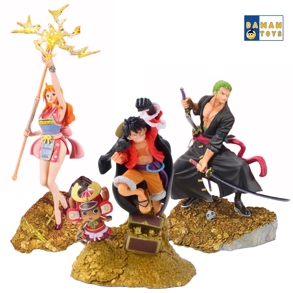 Action Figure Monkey D. Luffy Nami Zoro One Piece Coin Treasure Koleksi Patung Pajangan  Figuarts Zero