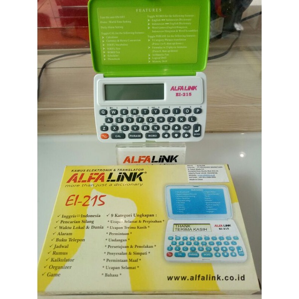 Kamus / Kalkulator Elecktronik Alfalink Ei-215 Original