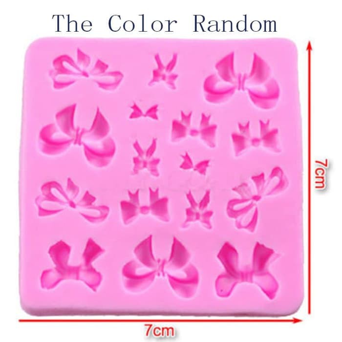 3D Silicon Mold Fondant Cake Decoration - 16 Bowknot Modelling