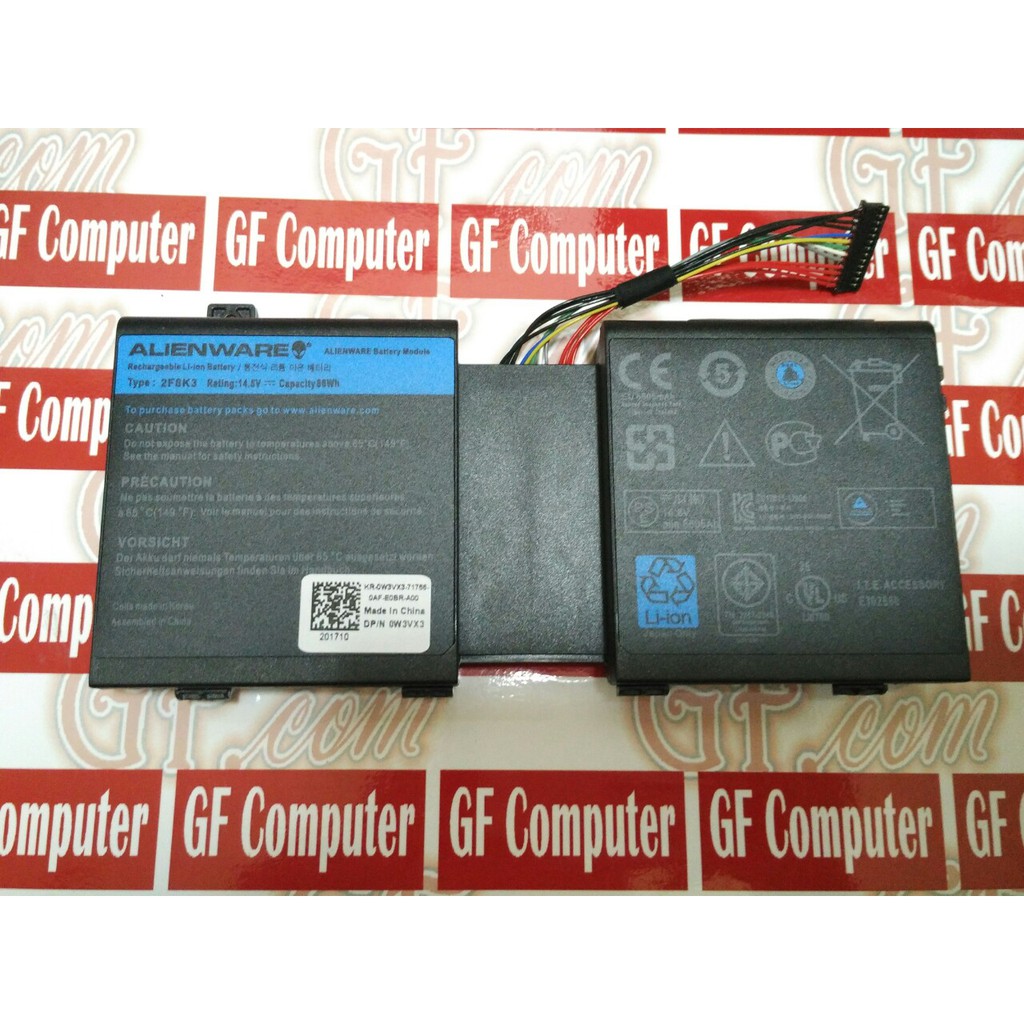 Original Batre Baterai Dell Alienware 17X 18X 14.8V 2F8K3 02F8K3 0KJ2PX G33TT Series