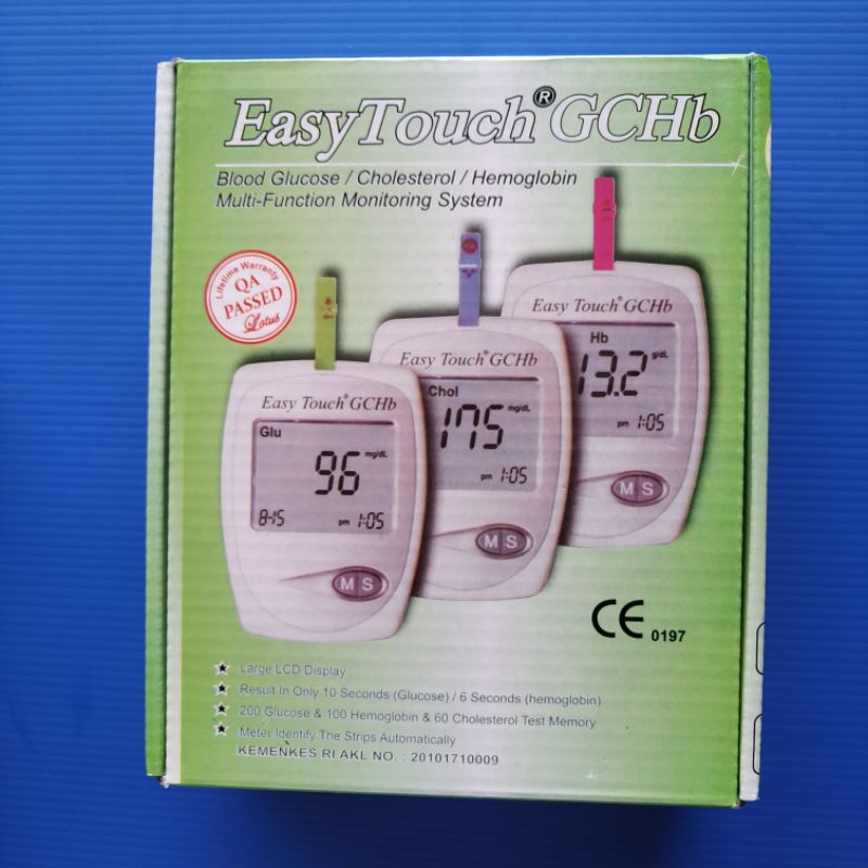 Alat tes gula, kolesterol, hb/ easy touch gchb