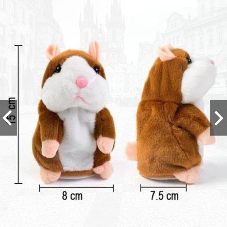 (G_W) Hamster Talking Mainan Boneka Edukasi Anak/Bayi Bisa Meniru Suara