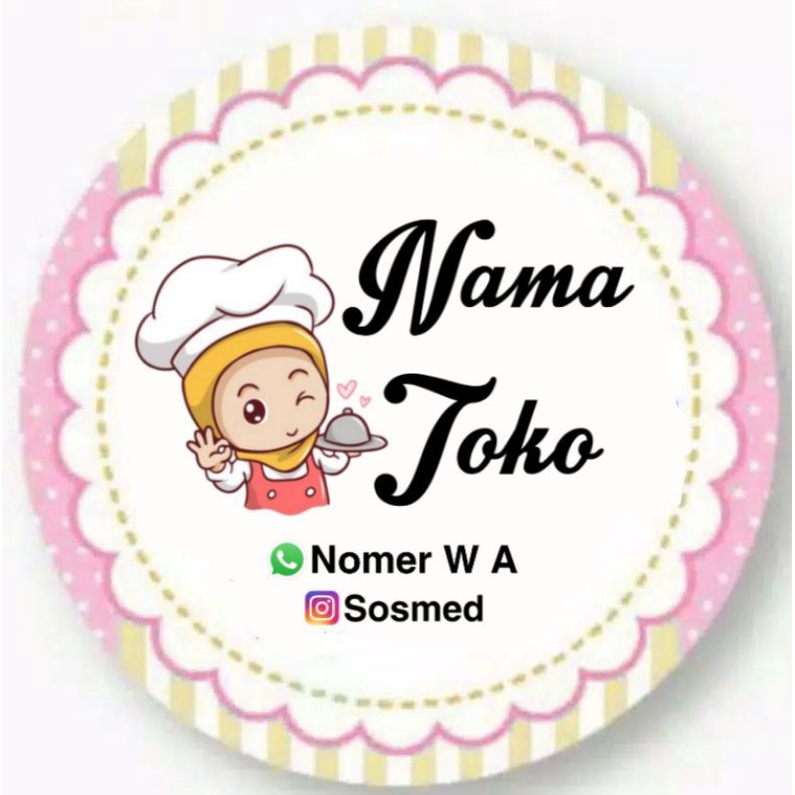

(MINIMAL ORDER 100 PCS) Stiker Produk cemilan / makanan / minuman gratis design