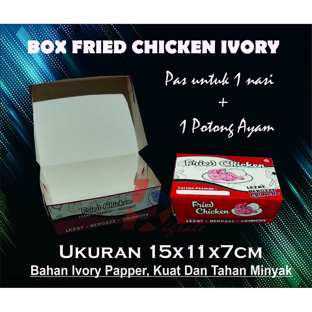 

DUS BOX FRIED CHICKEN Isi 20 Pcs Dan 40 Pcs