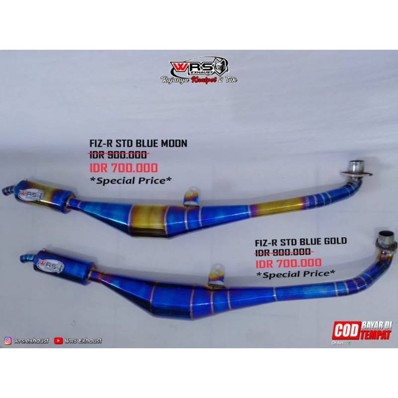 KNALPOT RACING FIZ R BLUEGOLD , BLUEMOON ( ORIGINAL WRS EXHAUST )