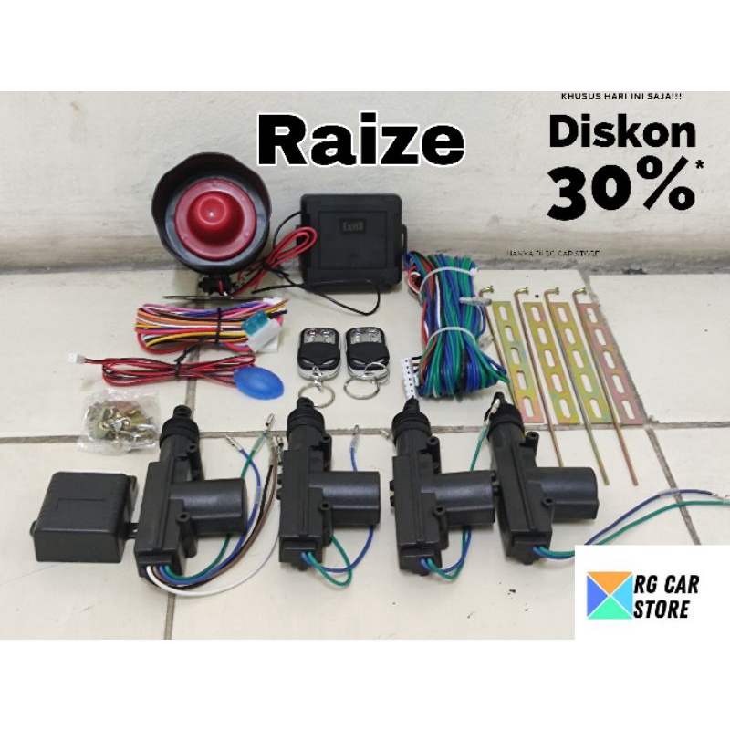 ALARM CENTRAL LOCK MOBIL RAIZE - PAKET ALARM CENTRAL LOCK MOBIL TOYOTA RAIZE