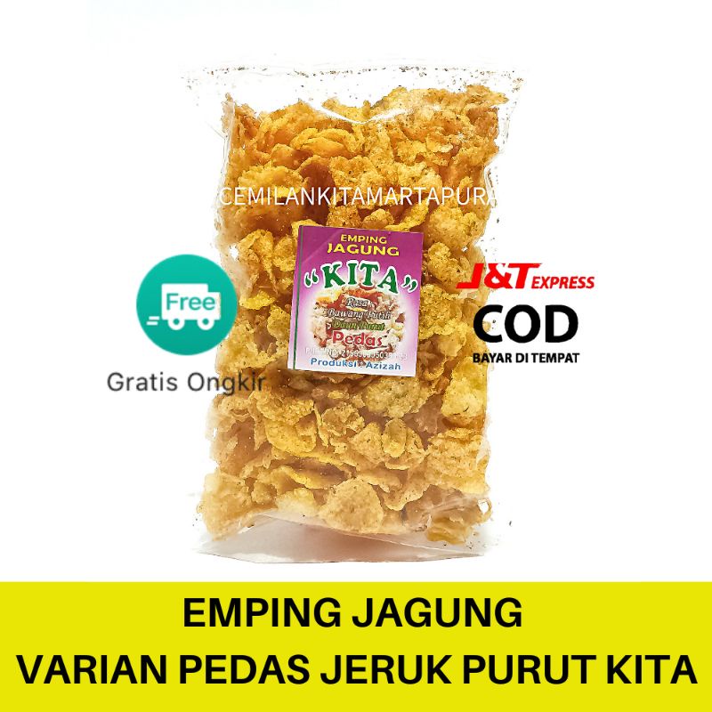 

Cemilan emping jagung Kita - makanan ringan - sneck - jajanan - pedas - kita kemasan besar