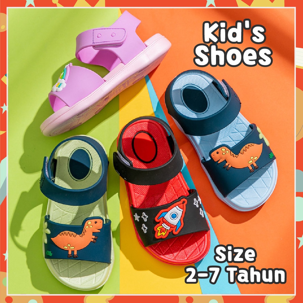 LAPAGO - Sandal Slop Anak Laki Laki Perempuan Anti Licin Karet EVA Umur 1-7 Thn Type MBY