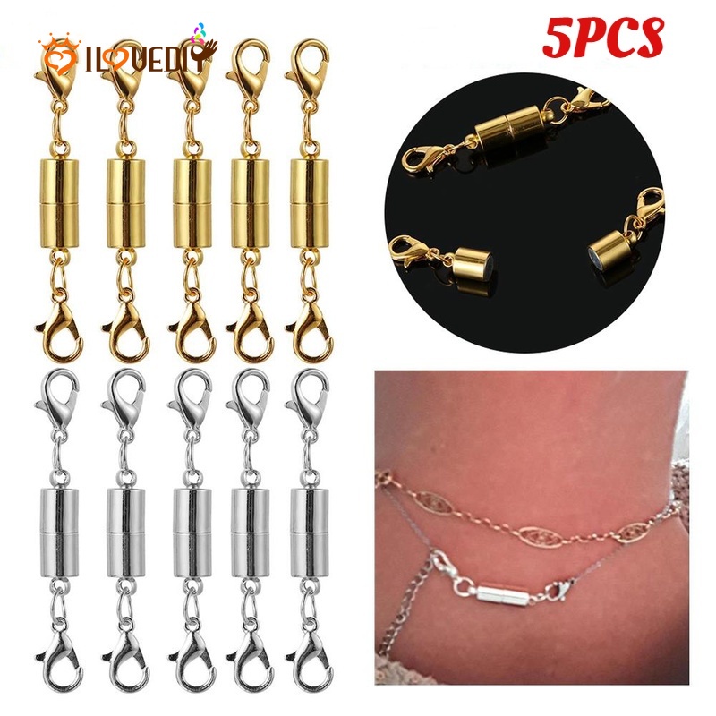 5 Pcs Konektor Gesper Magnetik Lobster Universal Untuk Membuat Perhiasan Gelang Kalung