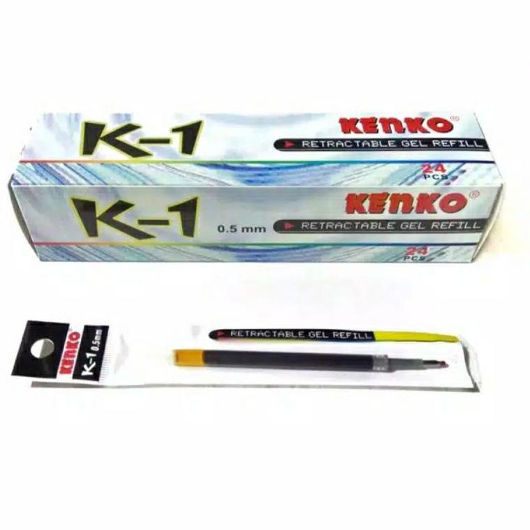 

Grosir REFILL K-1 ISI K-1 KENKO K-1 Refill retractable gel 1 BOX / 24 Pcs N0R