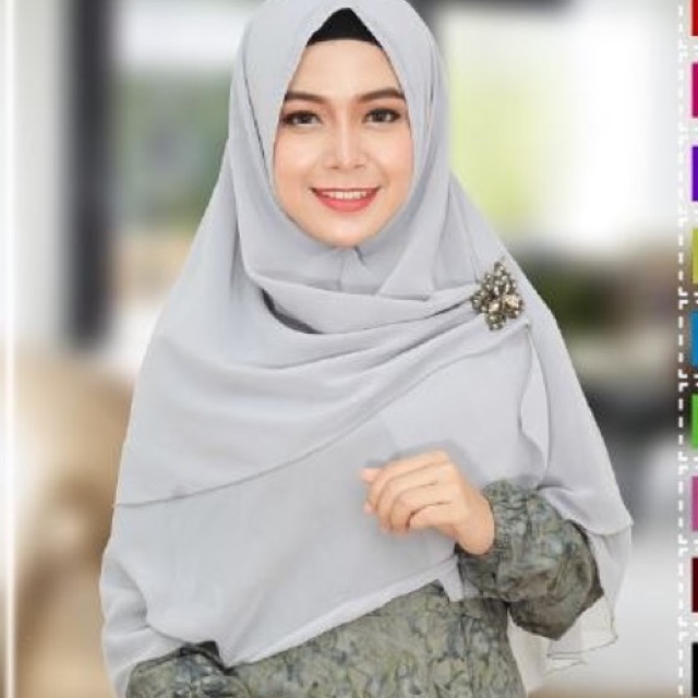 Hijab Kerudung Khimar Syari 2 Layer Non Pet Cerutty Babydoll Tanpa Pad