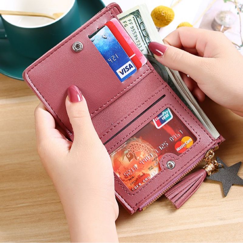 Medan Termurah kd62 Korean style Dompet love timbul lipat import dompet Trendy