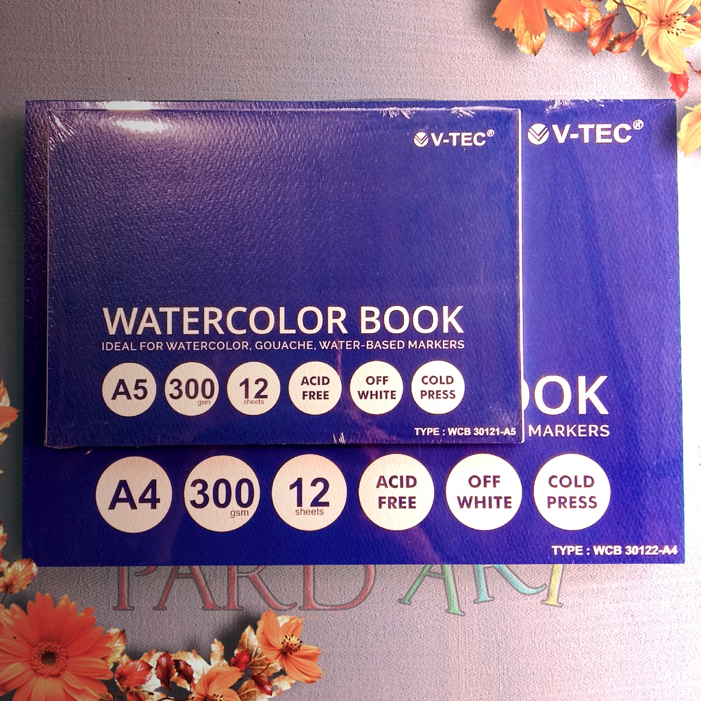 

Watercolor Book V-Tec/Kertas Cat Air/Buku Watercolor