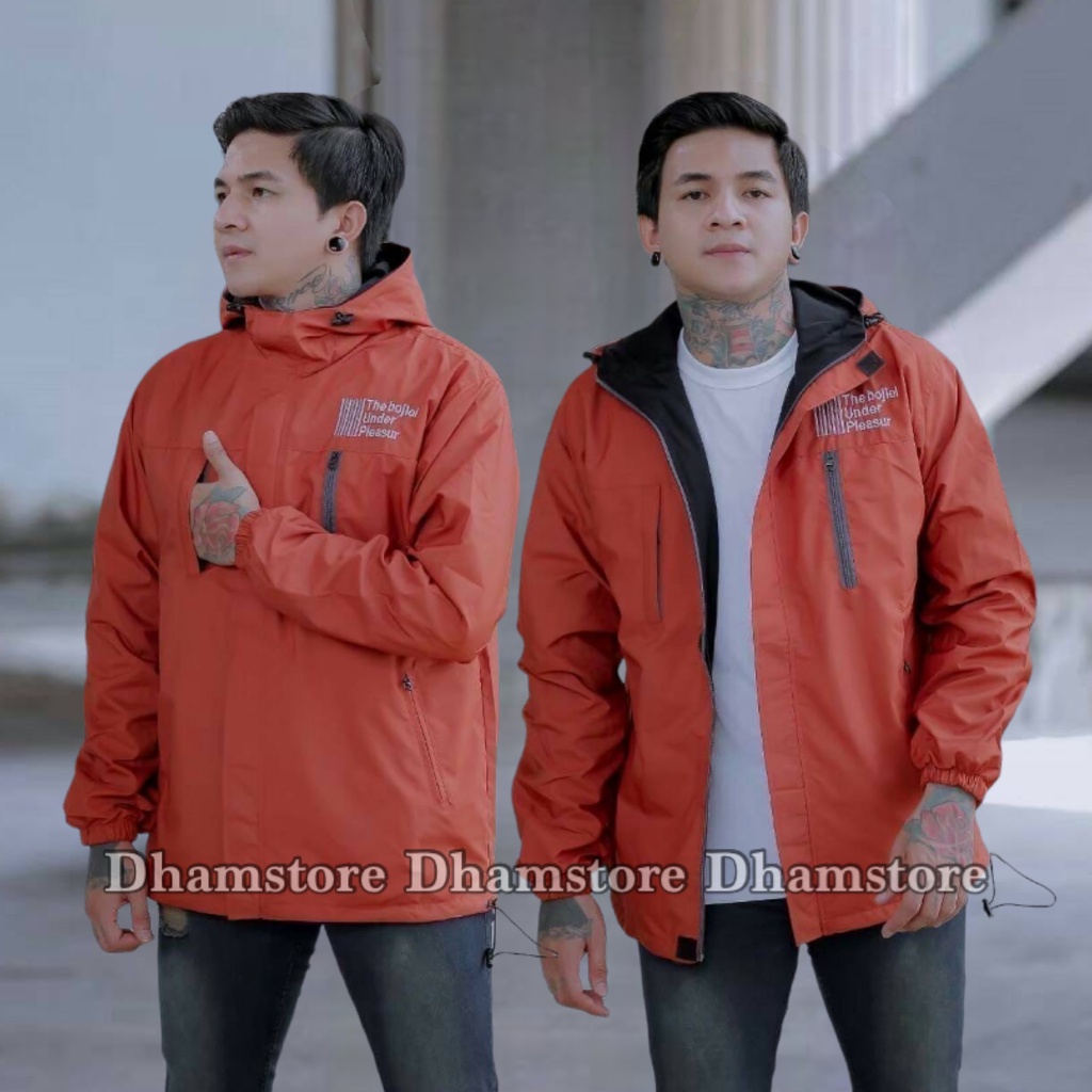 The Bojiel Pleasure - Jaket Outdoor Pria Jaket Parasut Jaket Outdoor Unisex Jaket Distro Jaket Gunung Orange