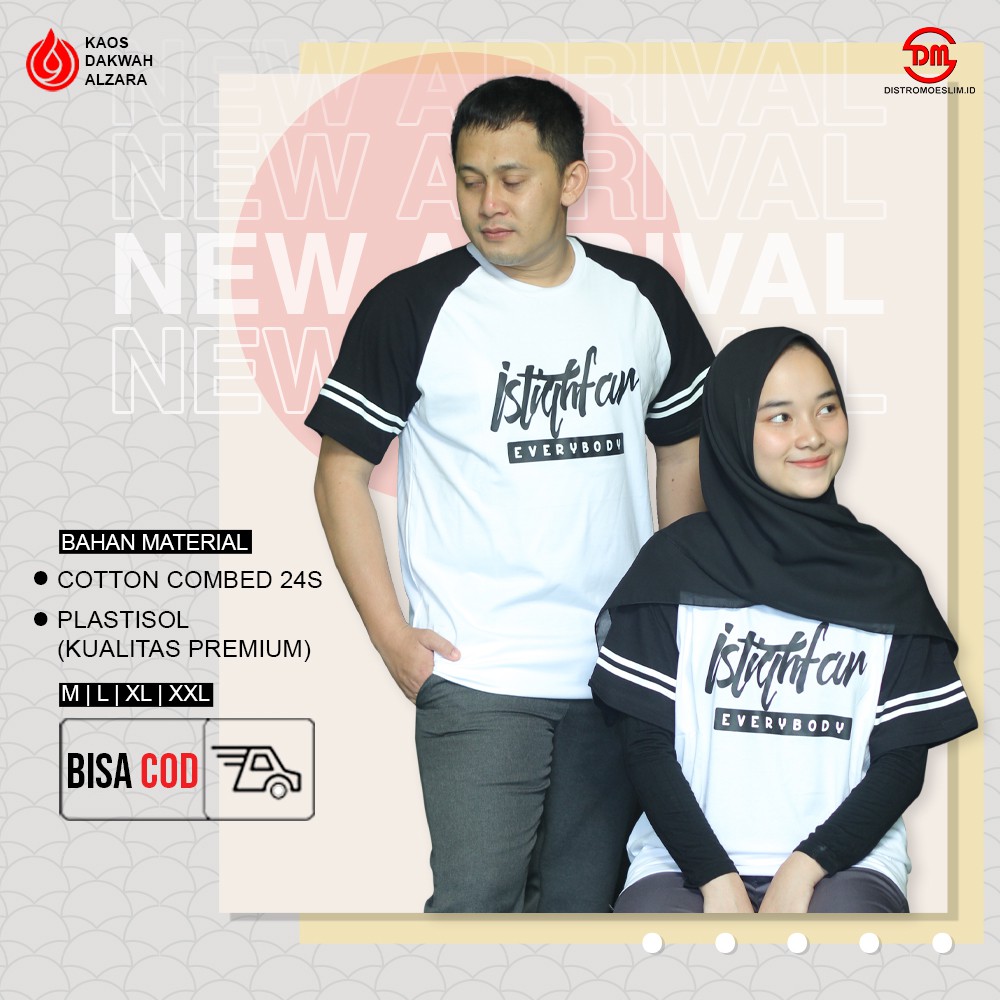(COD) KAOS DISTRO || BAJU MUSLIM || KAOS DAKWAH || KAOS HIJRAH BANDUNG ATASAN REMAJA ISTIGHFAR 002