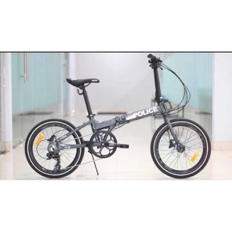 Sepeda Lipat Element Police Texas laser 20Inch 8 Speed Shimano Altus Eclipse Garansi-Grey