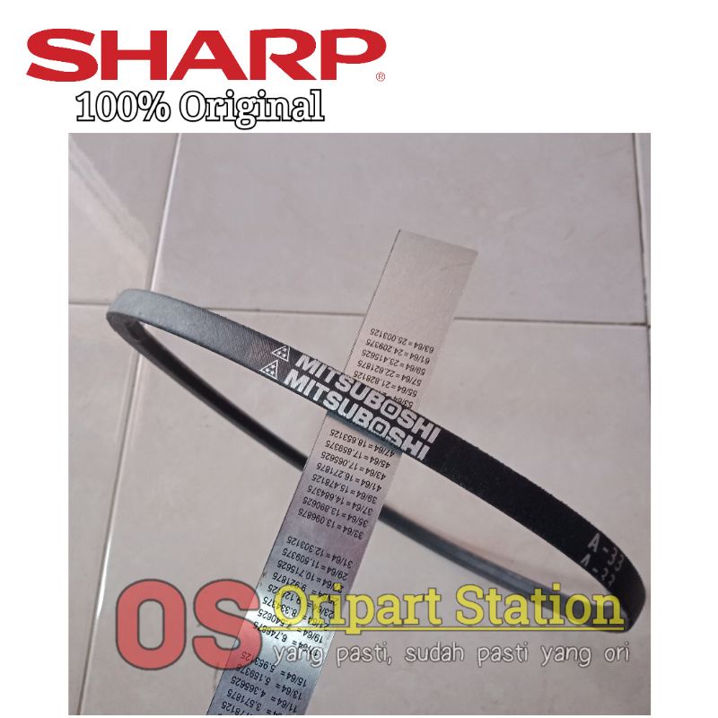 V BELT FAN BELT A33 ORIGINAL MESIN CUCI SHARP DAN SEMUA MERK