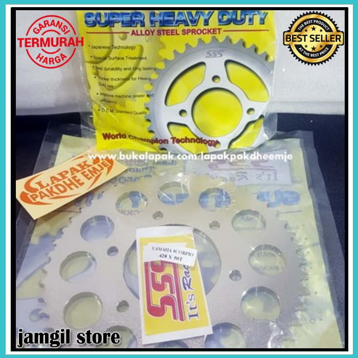 GER SSS 428 50 GEAR BELAKANG SSS 428 50 VIXION NVL BYSON SCORPIO R15 XABRE SSS ORIGINAL