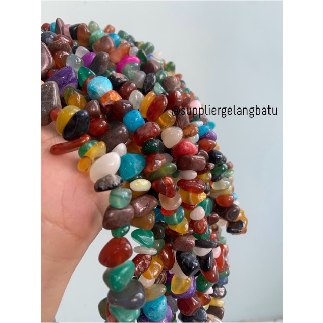 KERIKIL BESAR Batu multicolour onyx 2cm kalimantan pilihan onix akik